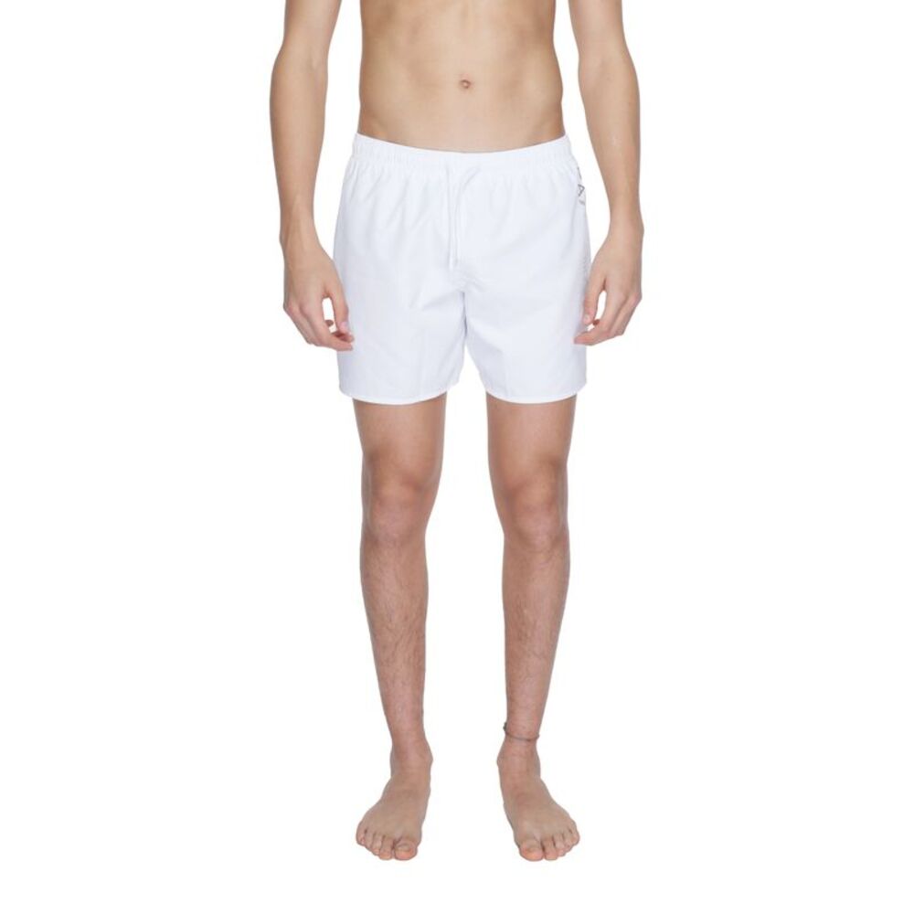 Ea7 Swim Trunks QuickDrying Lightweight Men White Swimwear